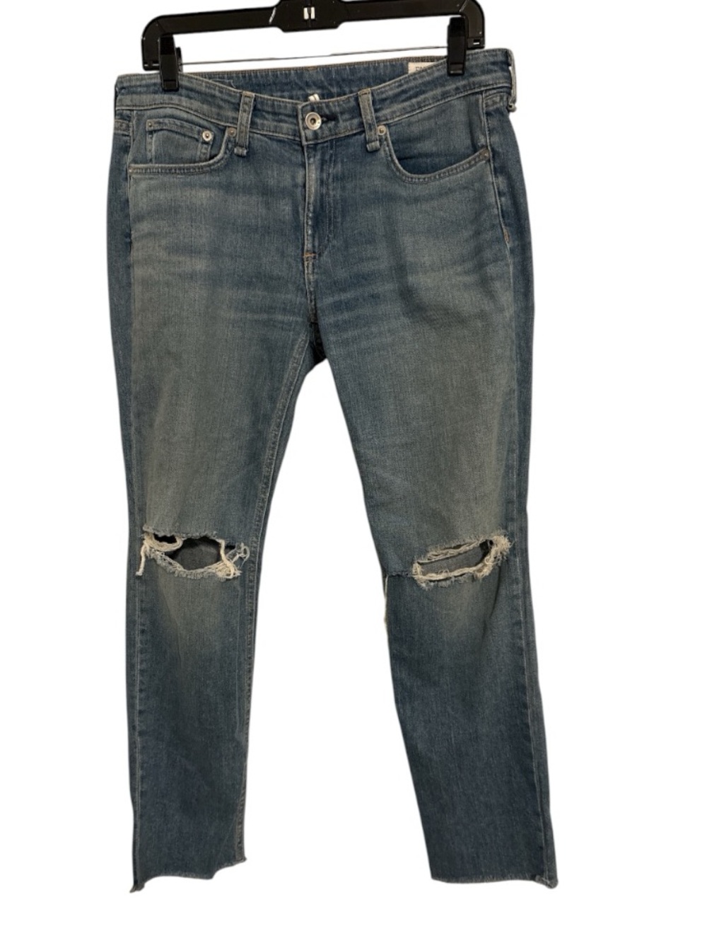 Rag & Bone Distressed Dre Low Rise Ankle Slim Boyfriend Jeans 27 - Picture 3 of 9